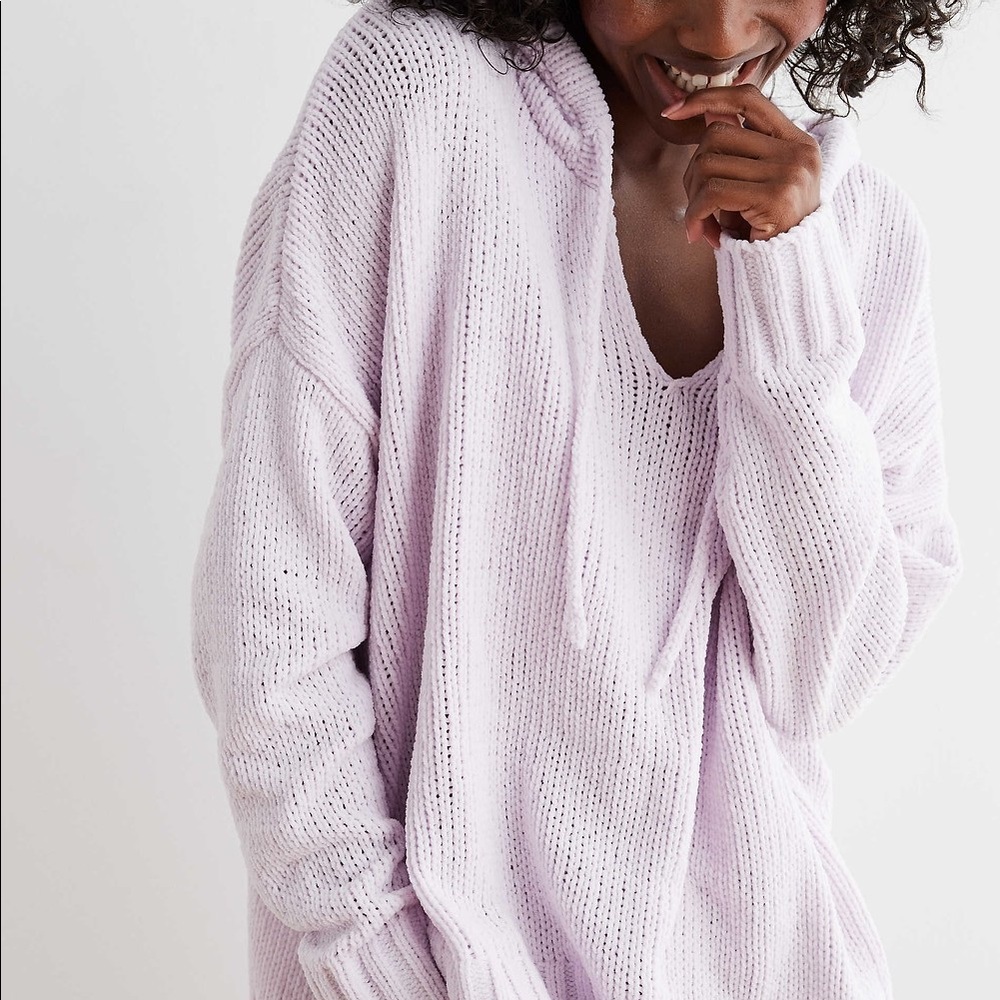 ♻️ Aerie Chenille Oversized Hooded Sweater